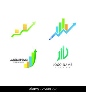 Modello vettoriale icona logo illustrazione freccia Illustrazione Vettoriale