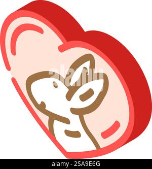 etichetta prodotto esente da crudeltà avvertenza vettore icona isometrica. cartello di avvertenza etichetta prodotto cruelty free. illustrazione del simbolo isolato. etichetta del prodotto esente da crudeltà avvertenza icona isometrica illustrazione vettoriale Illustrazione Vettoriale