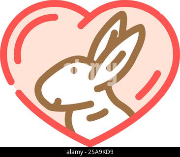 etichetta del prodotto esente da crudeltà, simbolo del colore di avvertenza. cartello di avvertenza etichetta prodotto cruelty free. illustrazione del simbolo isolato. etichetta prodotto crudeltà etichetta colore di avvertenza icona vettoriale illustrazione Illustrazione Vettoriale