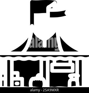 vettore icona glifo autunnale della mietitura. insegna autunnale della fiera del raccolto. illustrazione del simbolo isolato. illustrazione vettoriale dell'icona del glifo autunnale della mietitura Illustrazione Vettoriale