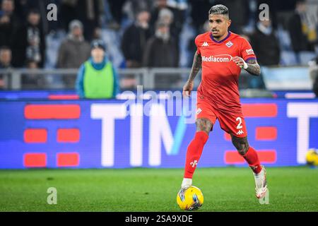 Domilson CORDEIRO DOS SANTOS (Dodo) della Fiorentina durante la partita di campionato italiano di serie A tra SS Lazio e ACF Fiorentina il 26 gennaio 2025 allo Stadio Olimpico di Roma - foto Matthieu Mirville (massimo sabato) / DPPI Foto Stock