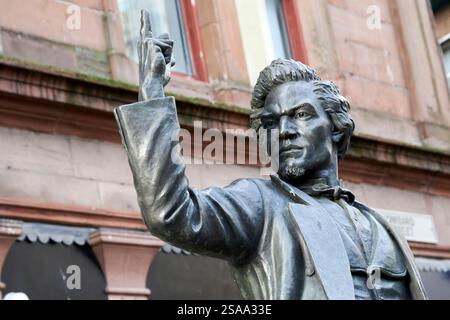 statua di frederick douglass a belfast, irlanda del nord, regno unito Foto Stock