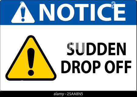 Cartello di avviso abbandono improvviso Illustrazione Vettoriale