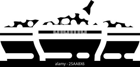 vettore icona del glifo del cibo vegano. semi segno di cibo vegano. illustrazione del simbolo isolato. illustrazione vettoriale dell'icona del glifo del cibo vegano dei semi Illustrazione Vettoriale