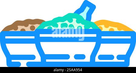 vettore dell'icona del colore del cibo vegano dei semi. semi segno di cibo vegano. illustrazione del simbolo isolato. illustrazione vettoriale dell'icona del colore vegano dei semi Illustrazione Vettoriale