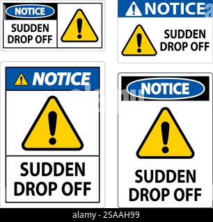 Cartello di avviso abbandono improvviso Illustrazione Vettoriale
