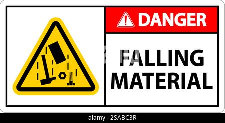 Segnale di pericolo, caduta di materiale Illustrazione Vettoriale