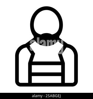 Un'icona di protezione del corpo, un'armatura Illustrazione Vettoriale