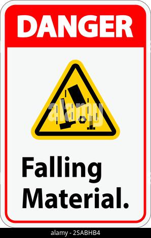Segnale di pericolo, caduta di materiale Illustrazione Vettoriale