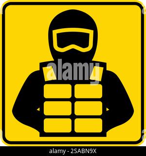 Un'icona di protezione del corpo, un'armatura Illustrazione Vettoriale