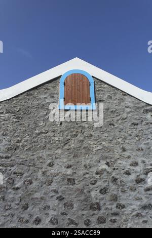 Casa muro, Madeira Foto Stock