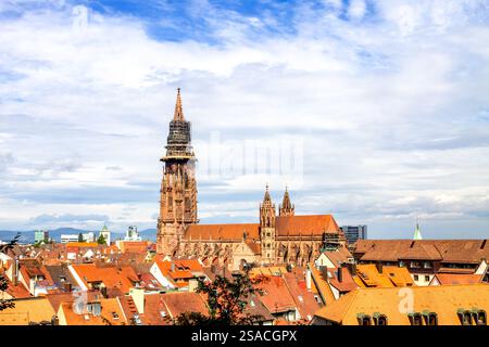 Cathedral of Freiburg im Breisgau, Germany Foto Stock