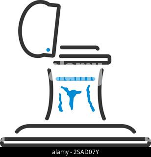 Icona Inkstand. Contorno grassetto modificabile con disegno di riempimento a colori. Illustrazione vettoriale. Illustrazione Vettoriale