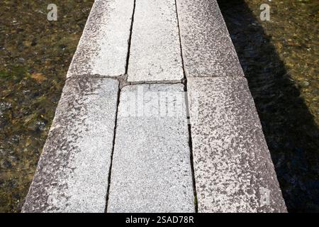 Fiume Shirakawa nel centro di Kyoto in Giappone Foto Stock