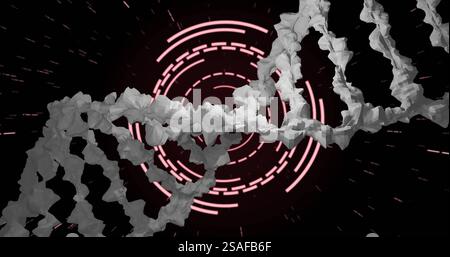 Immagine del filamento di dna sulla scansione dell'oscilloscopio Foto Stock