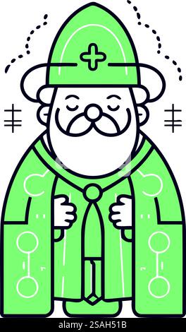Leprechaun. Buon giorno di san patrizio. Illustrazione vettoriale Illustrazione Vettoriale