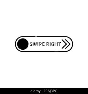 Scorrere l'icona dei pulsanti per i social media. Frecce nere, pulsanti e icone Web per la pubblicità e il marketing nell'applicazione dei social media. Scorrere o scorrere Illustrazione Vettoriale