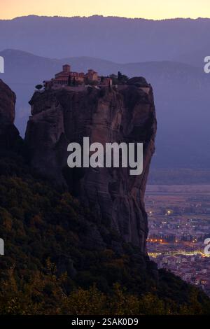 Monastero della Santissima Trinità, Meteora, Grecia Foto Stock