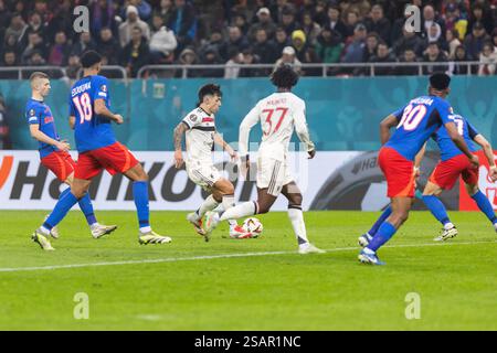 Bucarest, Roumanie. 30 gennaio 2025. Durante la UEFA Europa League, la partita di calcio di fase League tra FCBS e Manchester United il 30 gennaio 2025 alla National Arena di Bucarest, Romania - Photo Mihnea Tatu/LightSpeed Images/DPPI Credit: DPPI Media/Alamy Live News Foto Stock