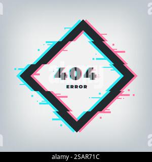 Pagina errore 404. Banner effetto glitch. Schermata non trovata, file rotti. Problemi in Internet. Struttura quadrata e dinamica con numeri e lettere. Segnale di informazione vettoriale per i dispositivi elettronici. Pagina errore 404. Banner effetto glitch. Schermata non trovata, file rotti. Problemi in Internet. Cornice dinamica con numeri e lettere. Segnale di informazione vettoriale per i dispositivi elettronici Illustrazione Vettoriale