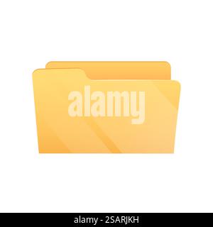 Illustrazione vettoriale dell'icona della cartella dei file Illustrazione Vettoriale