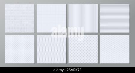 Sfondo vettoriale della trama della carta bianca. Schema astratto con punti e linee nel riquadro quadrato EPS10 Illustrazione Vettoriale