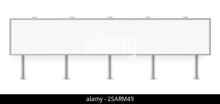 Mockup per cartelloni pubblicitari vuoti per pubblicità e design. Illustrazione vettoriale Illustrazione Vettoriale