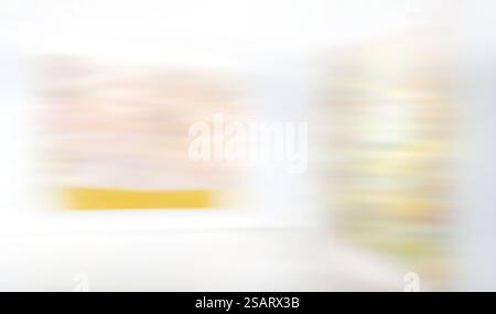 Motion Blur, sfondo della galleria d'arte, colorato dipinto astratto su sfondo bianco Foto Stock