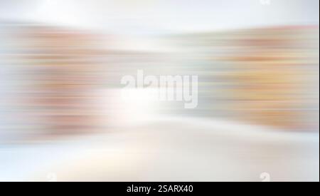 Motion Blur, sfondo della galleria d'arte, colorato dipinto astratto su sfondo bianco Foto Stock
