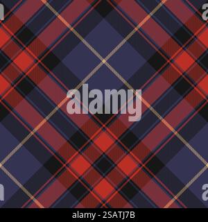 Motivo senza cuciture in tartan in tessuto plaid. Illustrazione del vettore. Illustrazione Vettoriale