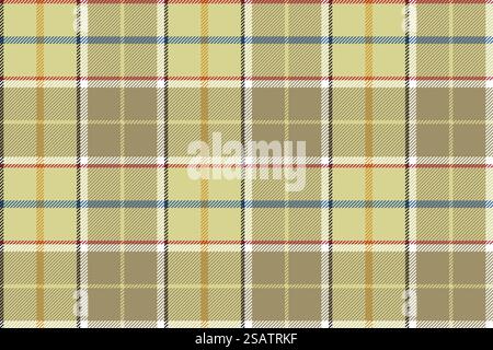 Beige controlla la consistenza del tessuto senza cuciture. Illustrazione vettoriale. Beige controlla la consistenza del tessuto senza cuciture Illustrazione Vettoriale