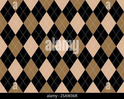 Schema Argyle senza cuciture. Tessuto texture sfondo. Ornamento vettore argill classico. Illustrazione Vettoriale