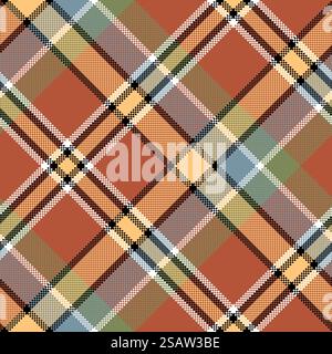 Tessuto diagonale marrone beige con motivo pixeled senza cuciture. Illustrazione vettoriale. Tessuto diagonale marrone beige con motivo pixeled senza cuciture Illustrazione Vettoriale