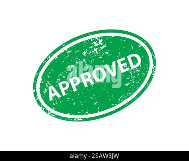 Adesivo con cartelli approvati. Timbro trama vettoriale. Adesivo con cartelli approvati. Timbro trama vettoriale. Illustrazione Vettoriale