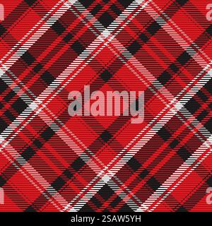 Schema a plaid senza giunture. Controllare la consistenza del tessuto. Stripe sfondo quadrato. Tartan vettoriale di design tessile. Illustrazione Vettoriale
