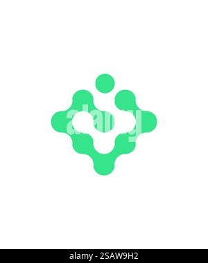 Disegno astratto del logo della tecnologia blu, disegno vettoriale del logo della tecnologia Illustrazione Vettoriale