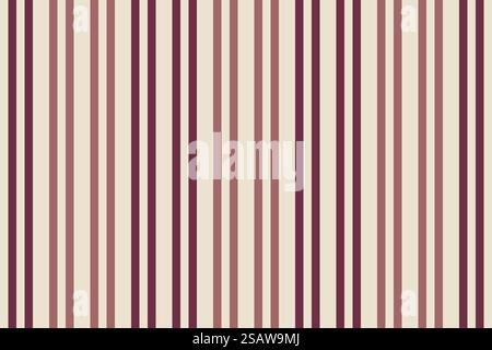 Stoffa verticale con motivo piumino senza cuciture. Linee per uso domestico texture di sfondo vettoriale nei colori chiaro e rosa. Illustrazione Vettoriale