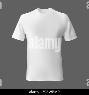 Modello t shirt uomo vuoto bianco. Illustrazione vettoriale. Modello t shirt uomo vuoto bianco Illustrazione Vettoriale