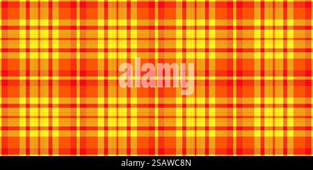 Acquisto tessuto motivo, sfondo tartan da scrapbook. US controlla la consistenza vettoriale senza cuciture nei colori brillante e giallo. Illustrazione Vettoriale