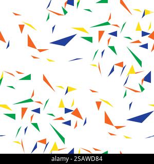 Sfondo vettoriale motivo uniforme a colori triangolo astratto. Motivo a colori a triangolo astratto senza cuciture Illustrazione Vettoriale