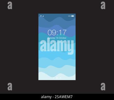 Smartphone con schermo di sfondo per telefono cellulare hd verticale astratto con onde marine o oceaniche. Illustrazione vettoriale. Smartphone con schermo di sfondo per telefono cellulare hd verticale astratto con onde marine o oceaniche Illustrazione Vettoriale