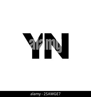 Modello di design Letter Y e N, YN alla moda. Logotipo minimo basato su un monogramma iniziale per l'identità dell'azienda. Illustrazione Vettoriale