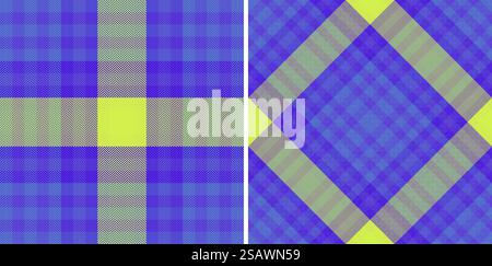 Verificare che il tessuto di fondo con motivo a quadri non presenti una trama in tessuto vettoriale. Impostare i colori di tendenza. Asciugamani da bagno di alta qualità per la casa. Verificare che il tessuto di fondo con motivo a quadri non presenti una trama in tessuto vettoriale. Illustrazione Vettoriale