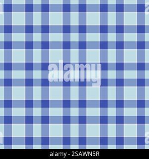 Controllo vettoriale senza cuciture di tessuto a quadri con motivo motivo motivo motivo motivo motivo motivo motivo motivo motivo motivo tartan nei colori chiaro e blu. Assegno vettoriale senza cuciture di tessuto a quadri con motivo motivo motivo motivo motivo motivo di sfondo tartan. Illustrazione Vettoriale