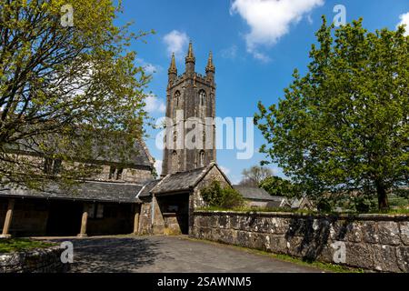 Widecombe in the Moor; Devon; Regno Unito Foto Stock