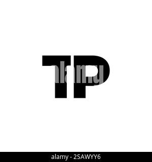 Modello di design Letter T e P, TP alla moda. Logotipo minimo basato su un monogramma iniziale per l'identità dell'azienda. Illustrazione Vettoriale