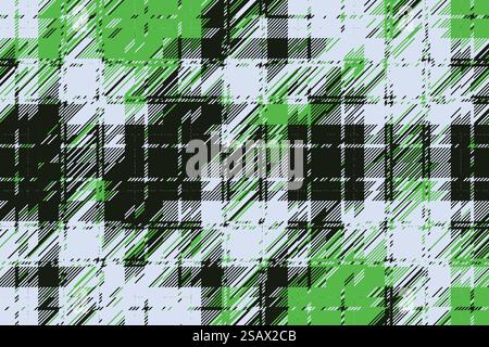 Moderno sfondo glitch. Vettore di campitura astratta geometrica a colori. Le linee danneggiate i difetti incidono sulla carta da parati. Motivo grunge. Moderno sfondo glitch. Vettore di campitura astratta geometrica a colori. Illustrazione Vettoriale