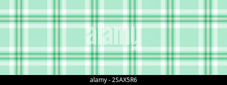 Tessuto con motivo clan, sfondo tartan a quadri. Tessuto in fibra vettoriale senza cuciture di colore crema menta e chiaro. Illustrazione Vettoriale