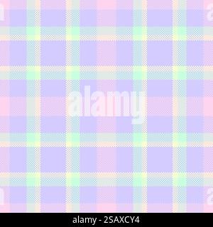 Nuovo tessuto in tessuto fantasia, Kid plaid tartan senza cuciture. Texture geometrica dello sfondo vettoriale in colori giallo verga d'oro chiaro e chiaro. Illustrazione Vettoriale