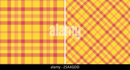 Tessuto in tessuto tartan con motivo vettoriale senza cuciture con motivo a quadri. Set in colori per il cibo. Vernice per pareti ruvida. Tessuto in tessuto tartan con motivo vettoriale senza cuciture con motivo a quadri. Illustrazione Vettoriale